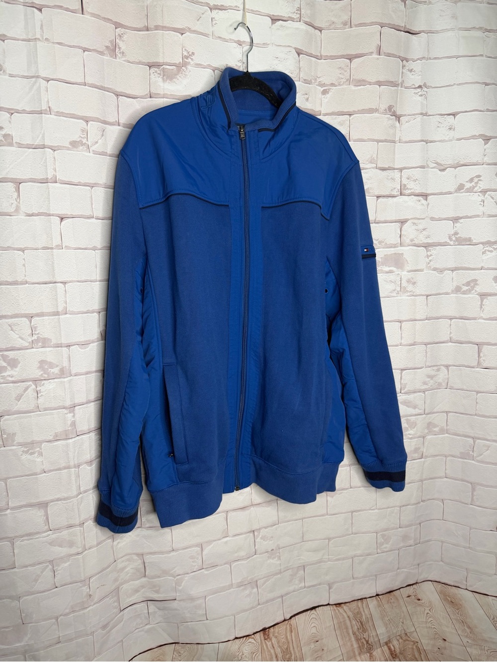 Vintage Tommy Hilfiger Blue Full Zip Track Jacket XL Athletic Casual Layer
